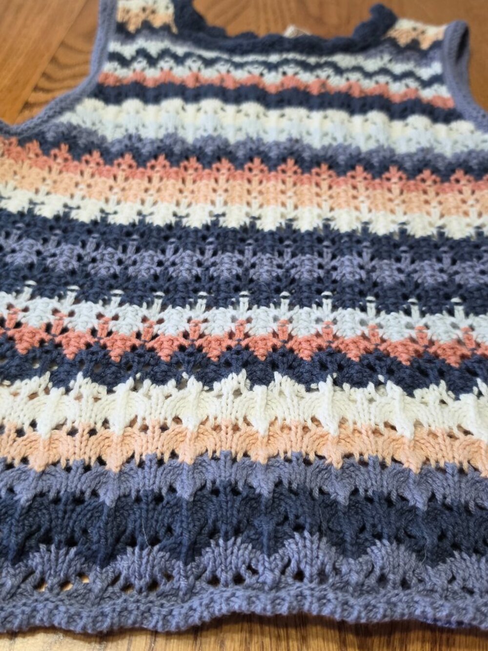 Universal Thread Openwork knit Crochet Sweater Tank Top Multicolor Size XS